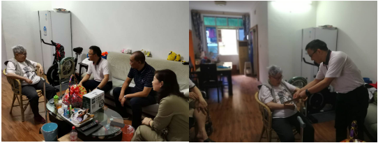 集團公司黨委書記、董事長周燕賓一行慰問 戰(zhàn)斗英雄陳紹光