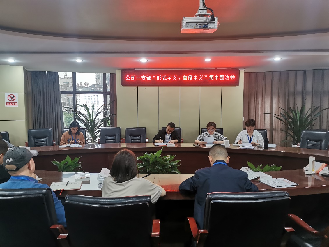 公司一支部召開 “形式主義、官僚主義”集中整治會